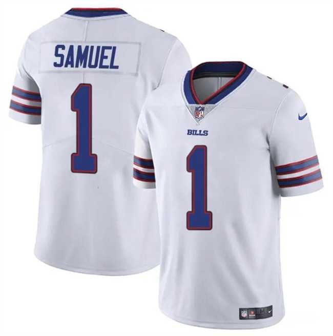 Men & Women & Youth Buffalo Bills #1 Curtis Samuel White Vapor Untouchable Limited Football Stitched Jersey->buffalo bills->NFL Jersey